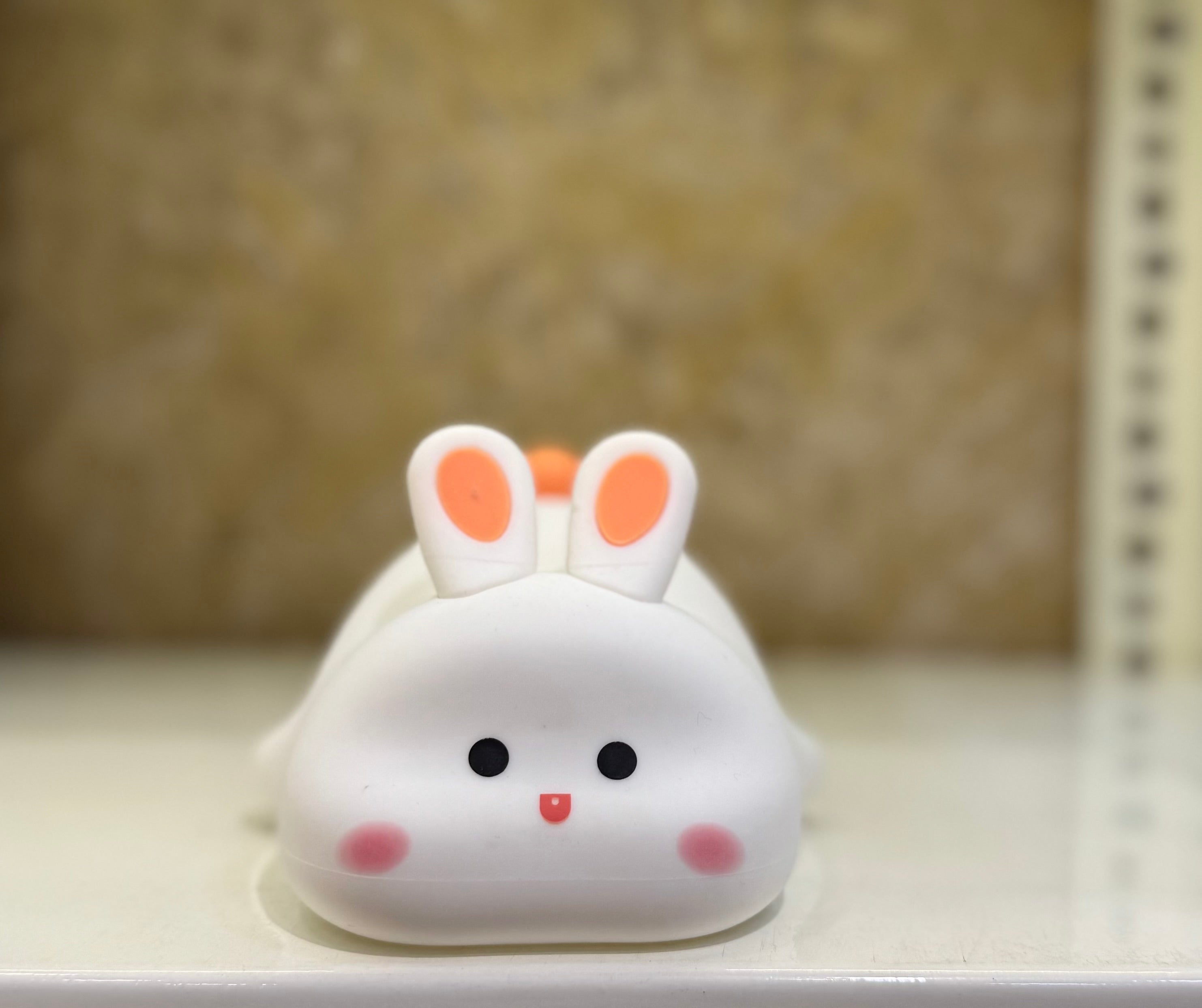 Kawaii Lying Bunny Silicone Night Light – Soft LED Lamp