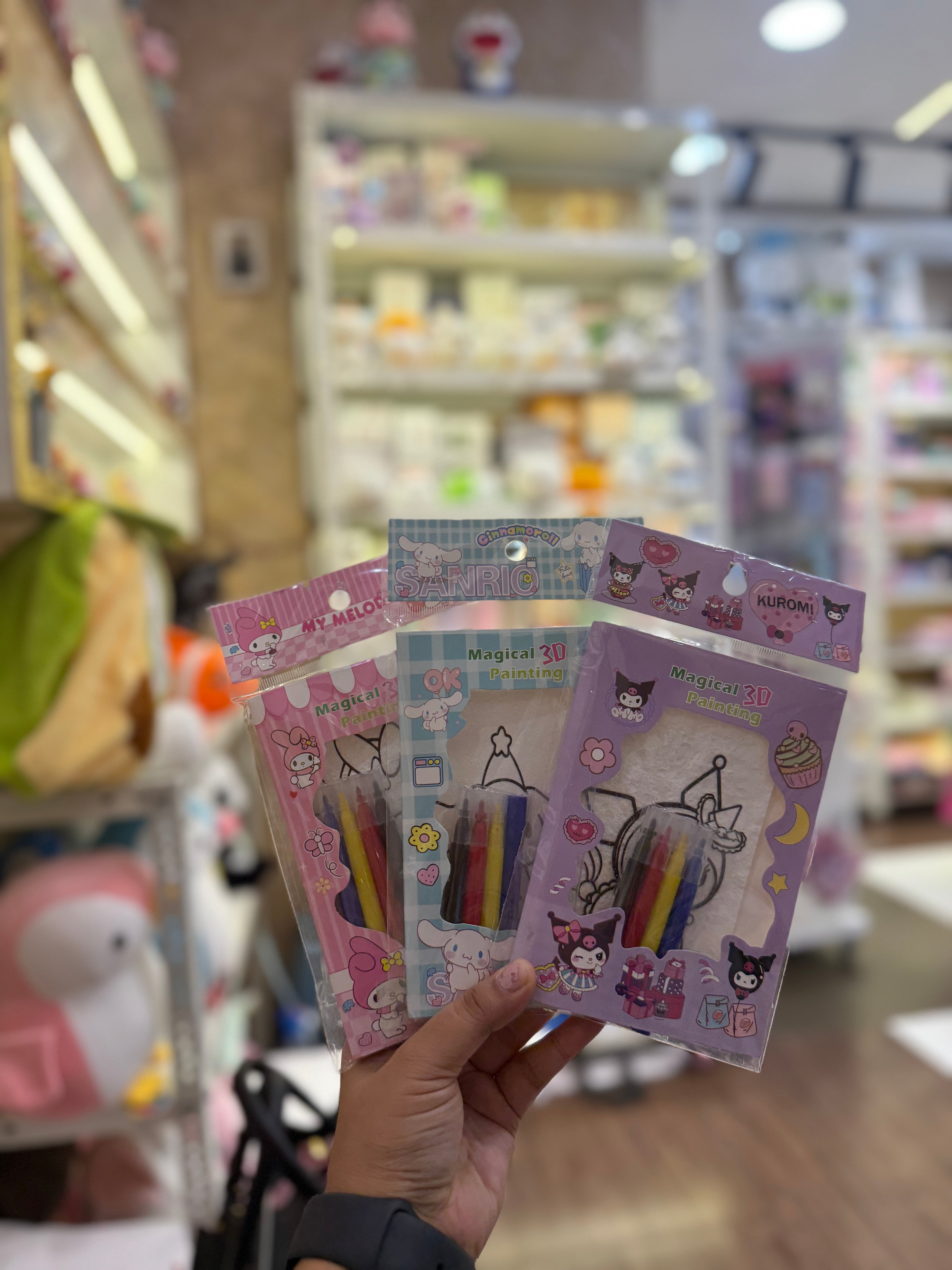 Magical 3D Painting Kit – Sanrio Characters (DIY Kids Activity) 🎨✨