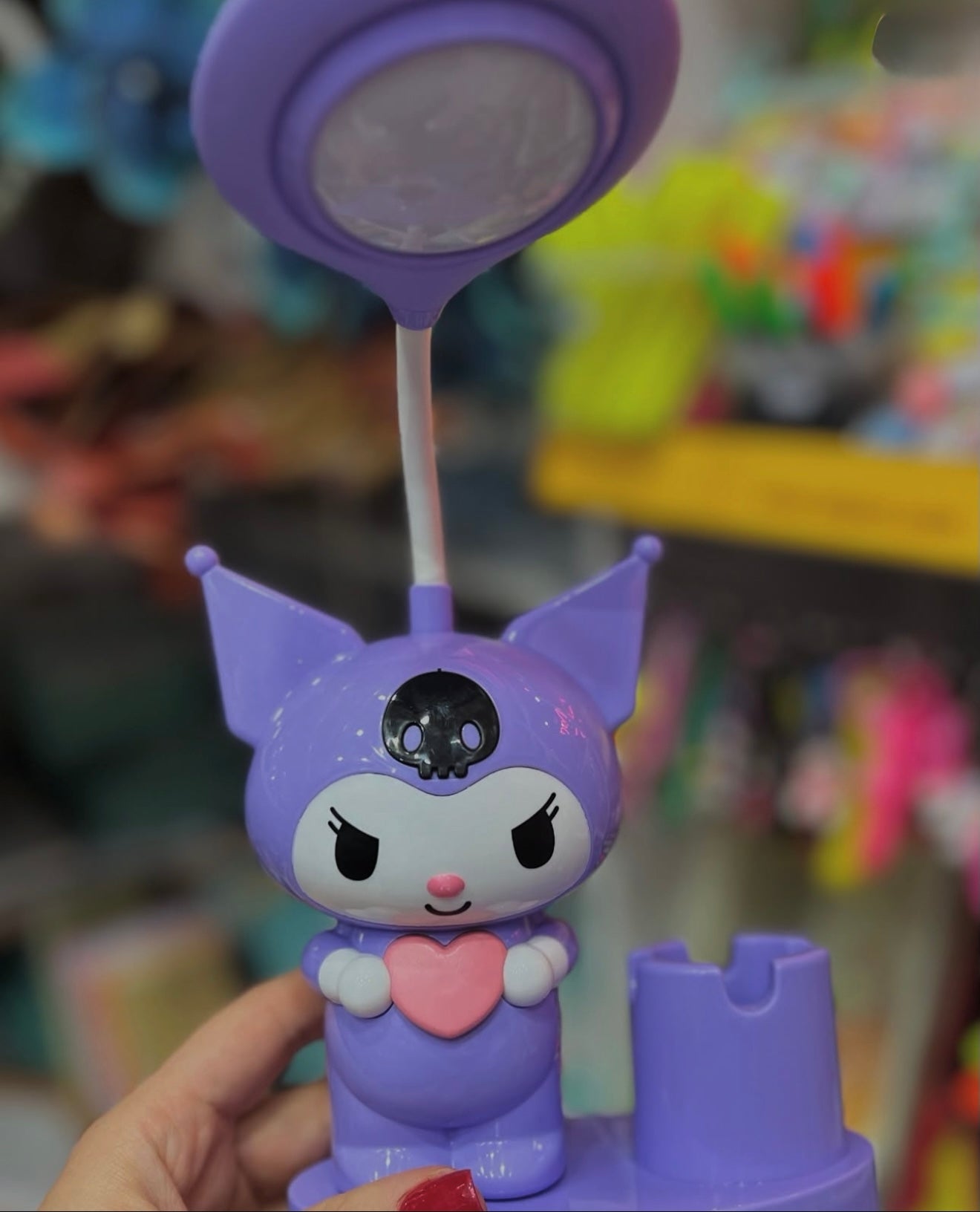 Kuromi Theme Desk Lamp with Pen Stand