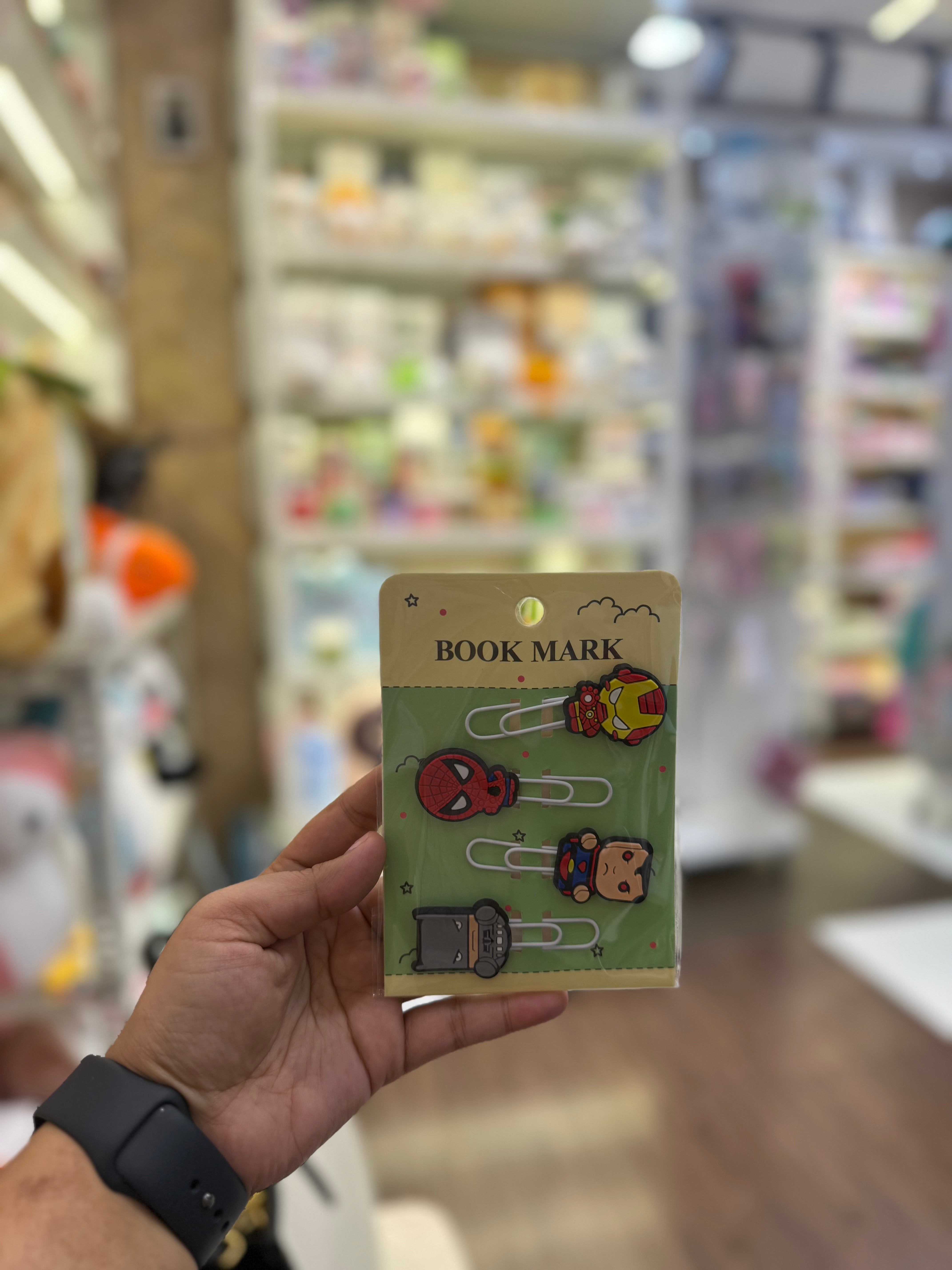 Cute Cartoon Paper Clip Bookmarks – Set of 4 (Assorted Designs)
