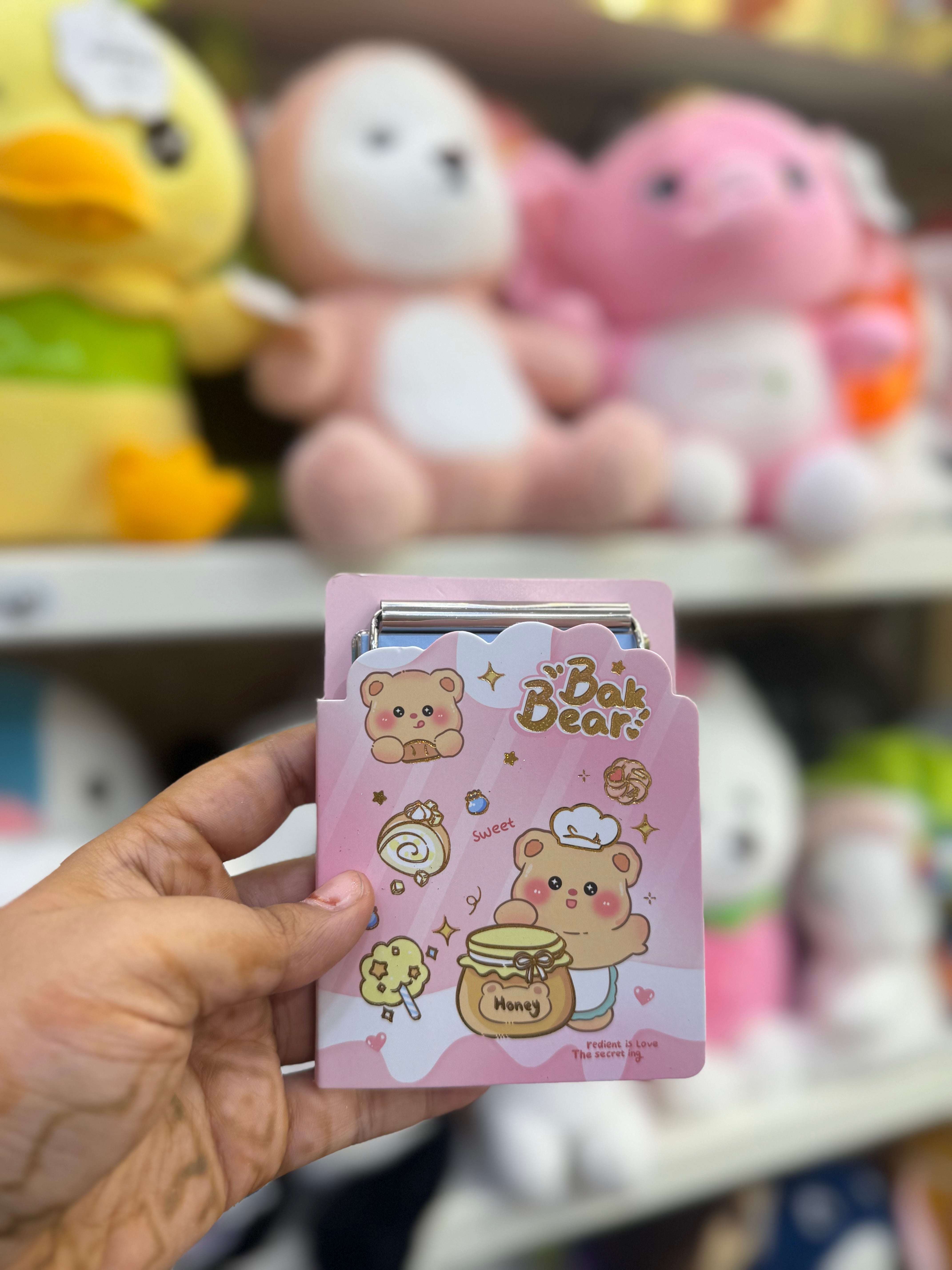Bak Bear Mini Clip Notebook – Cute Cartoon Series