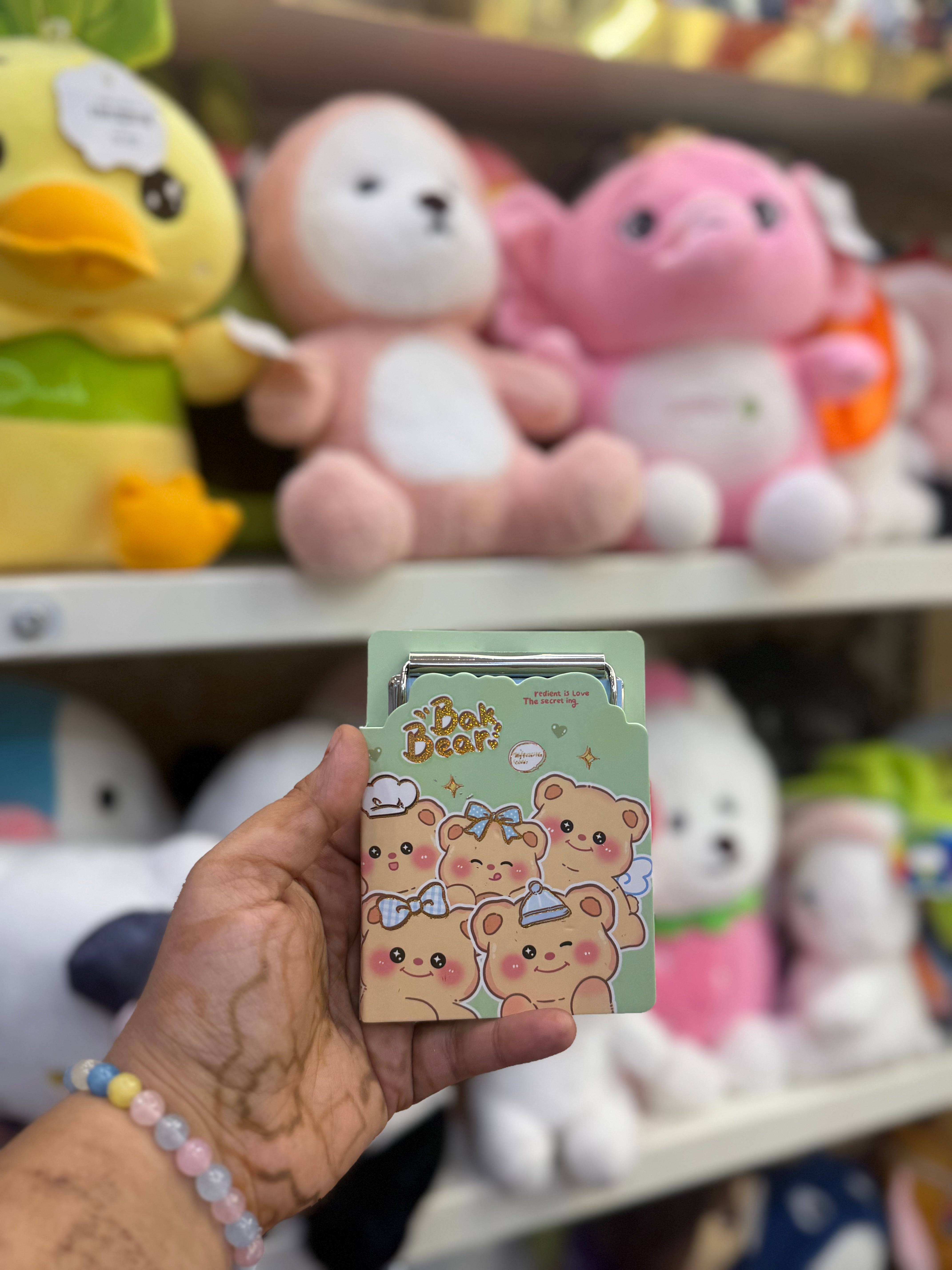 Bak Bear Mini Clip Notebook – Cute Cartoon Series