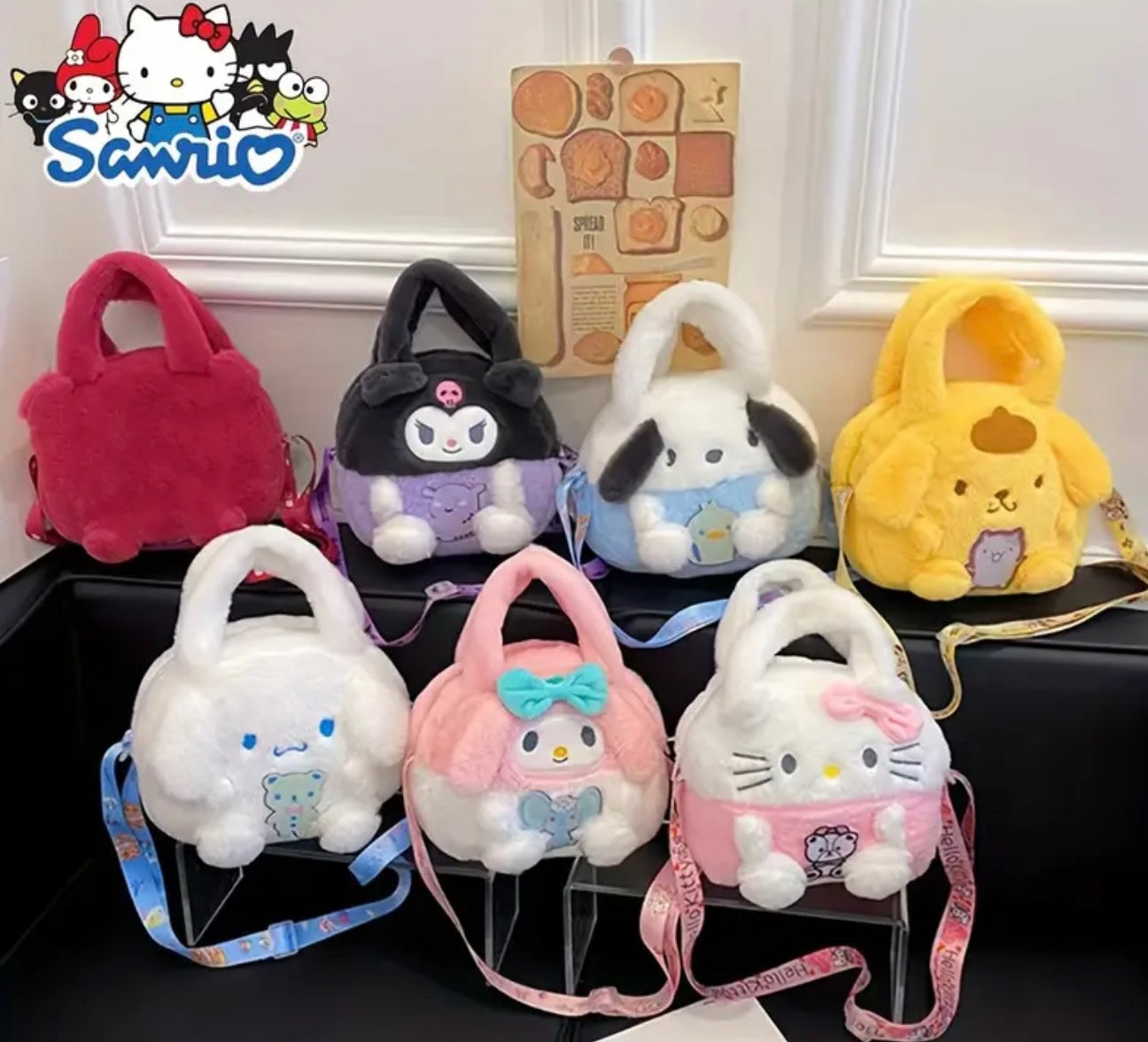 Sanrio Theme Plush Sling Bag for Kids