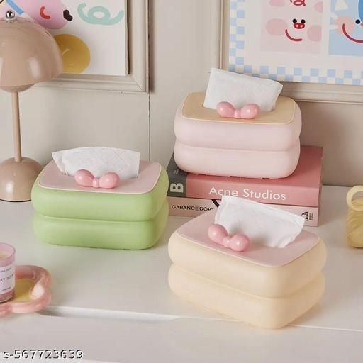Kawaii Pastel Tissue Box With Bow