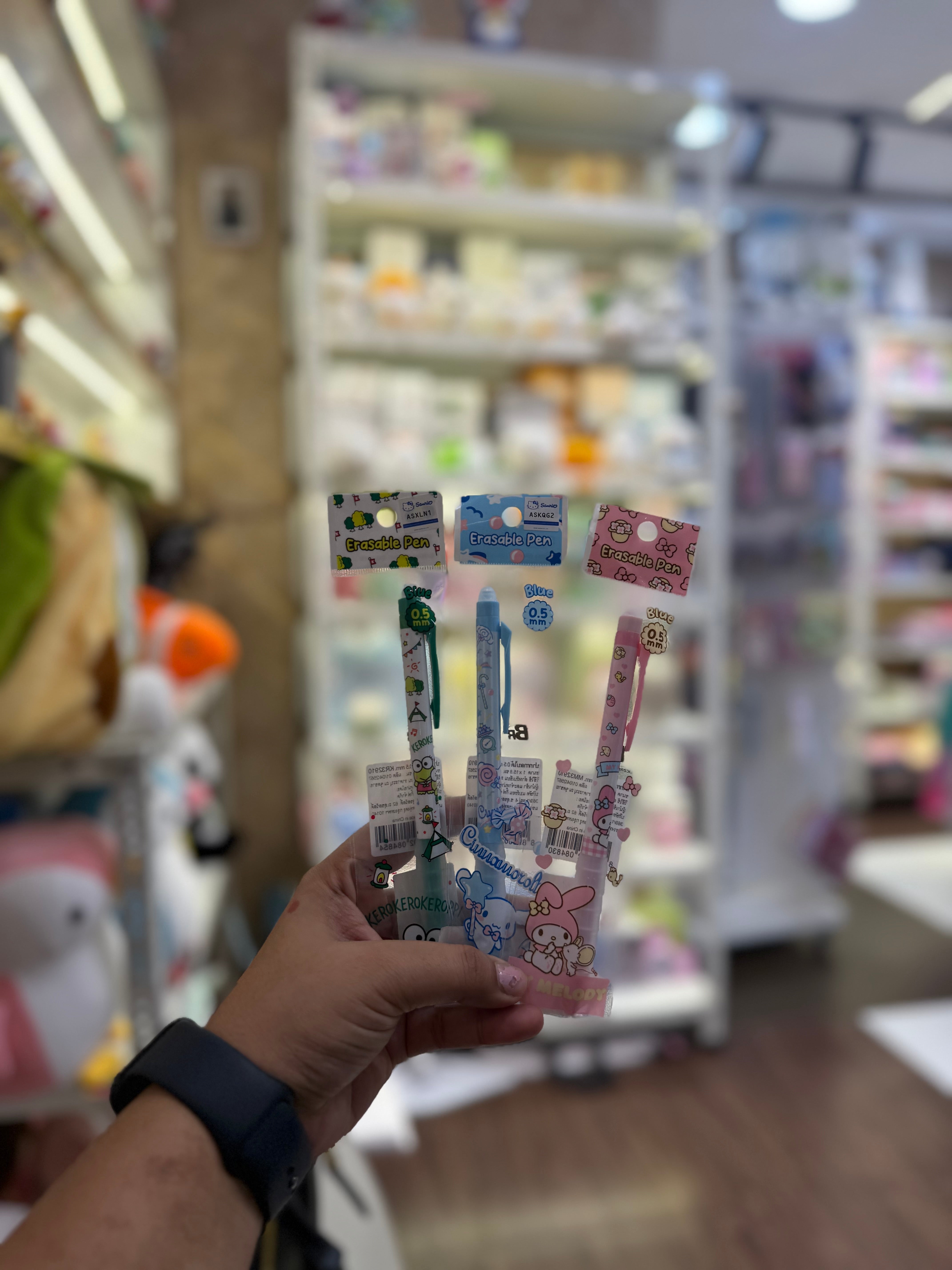 Sanrio Character Erasable Gel Pen 0.5mm - Blue Ink