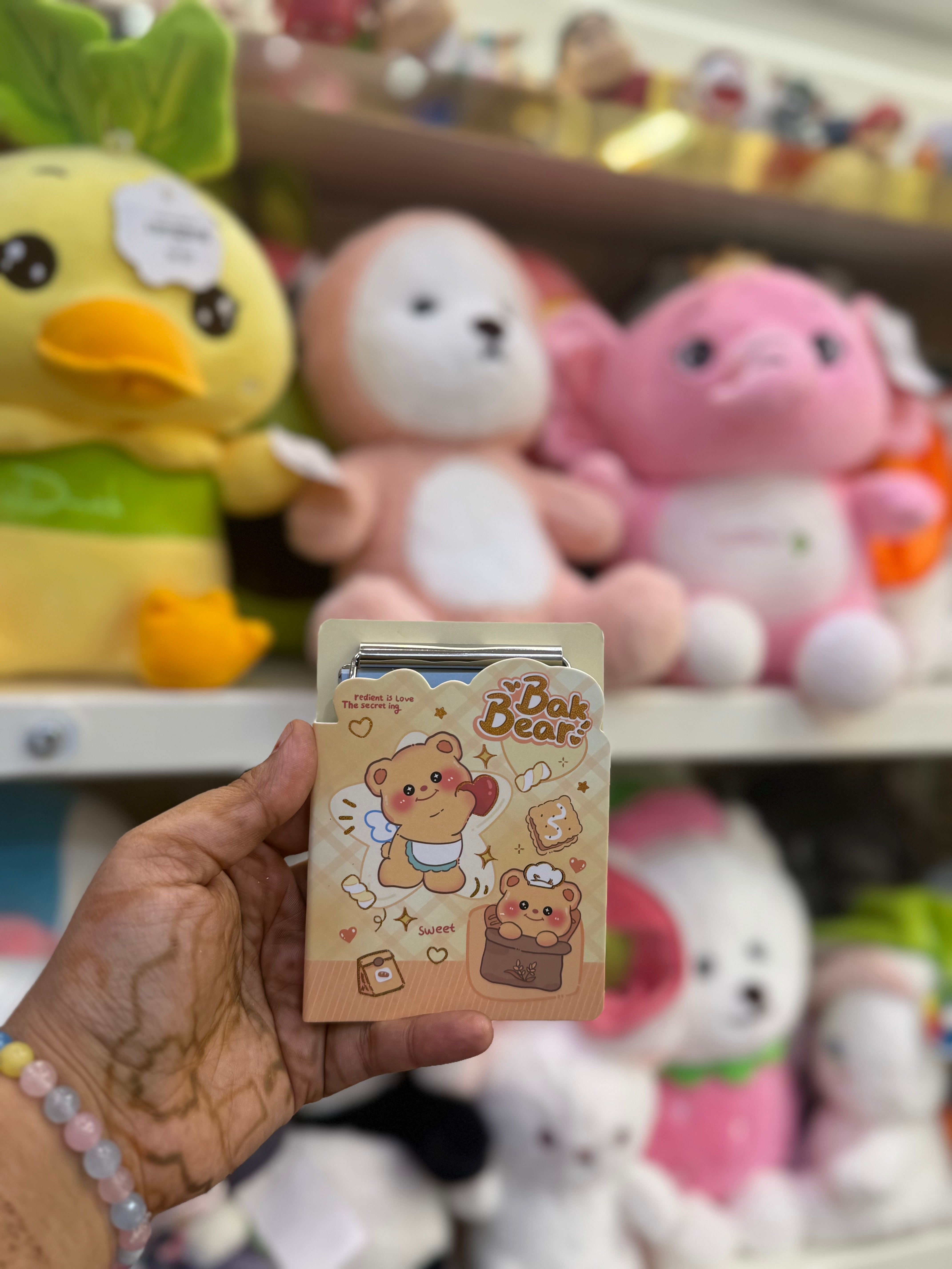 Bak Bear Mini Clip Notebook – Cute Cartoon Series