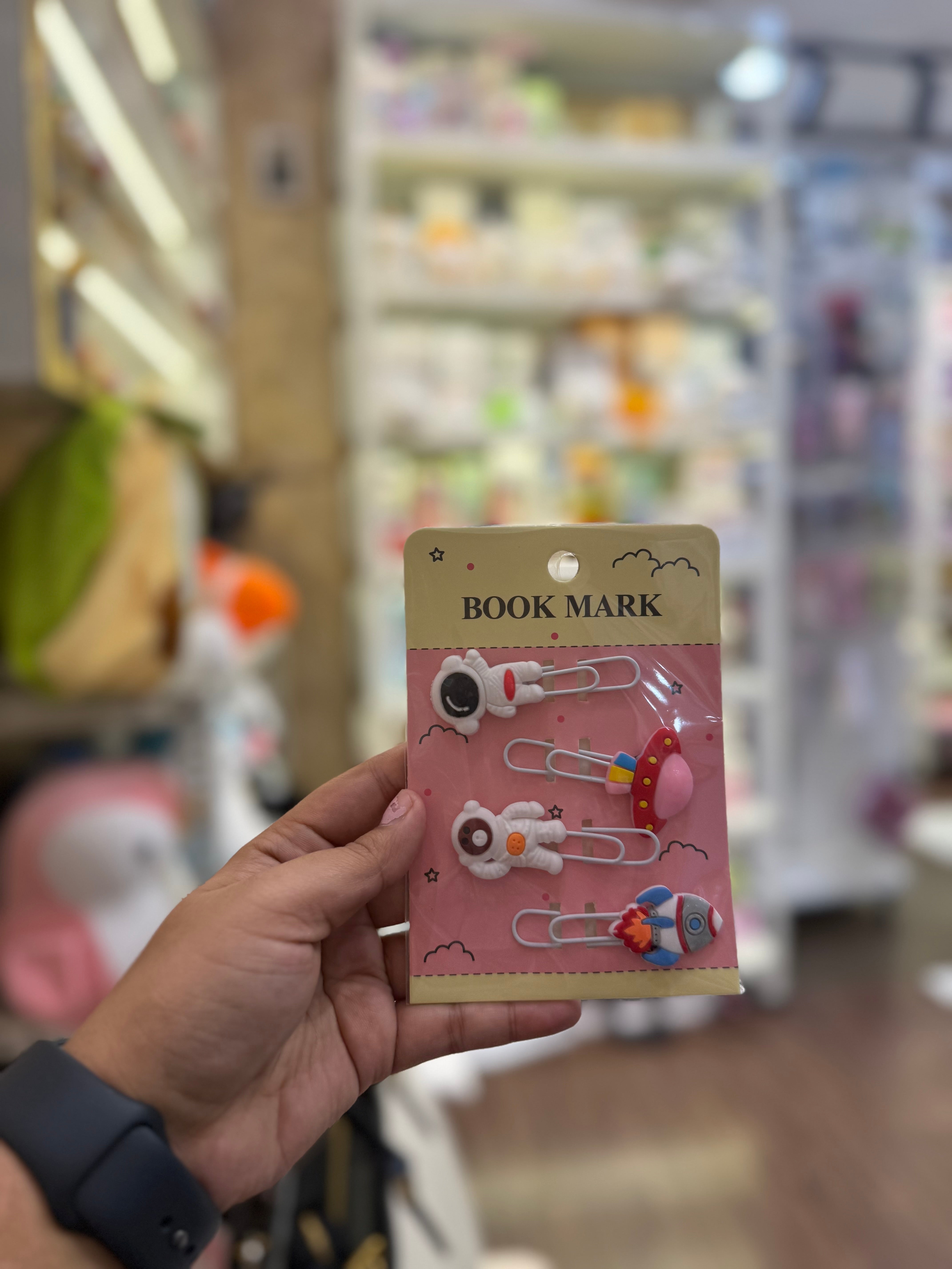Cute Cartoon Paper Clip Bookmarks – Set of 4 (Assorted Designs)