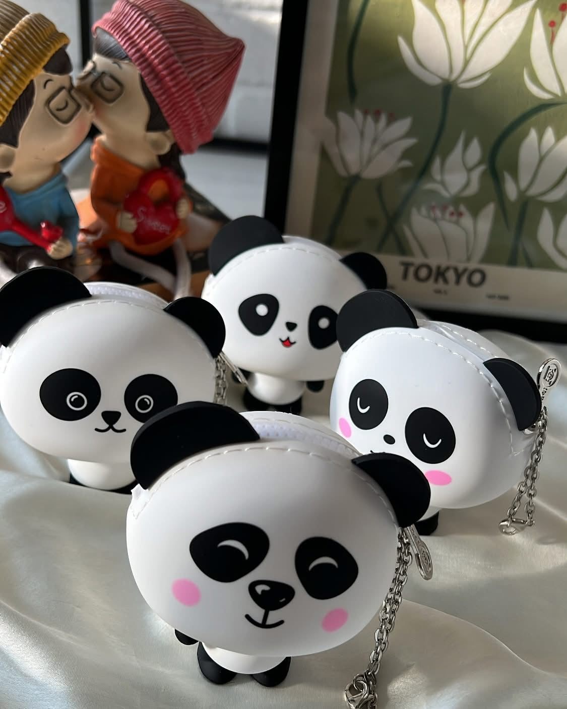 Cute Kawaii Panda Premium Silicone Pouches