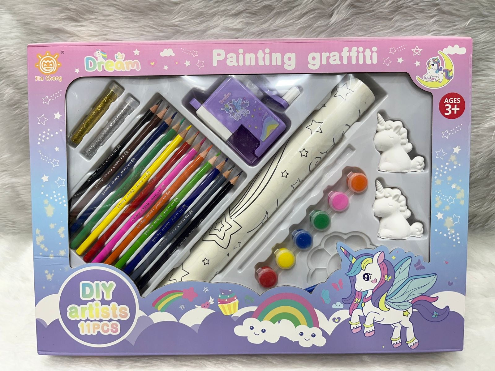 Unicorn DIY Painting Graffiti Art Set – 11 Pcs Creative Kit for Kids