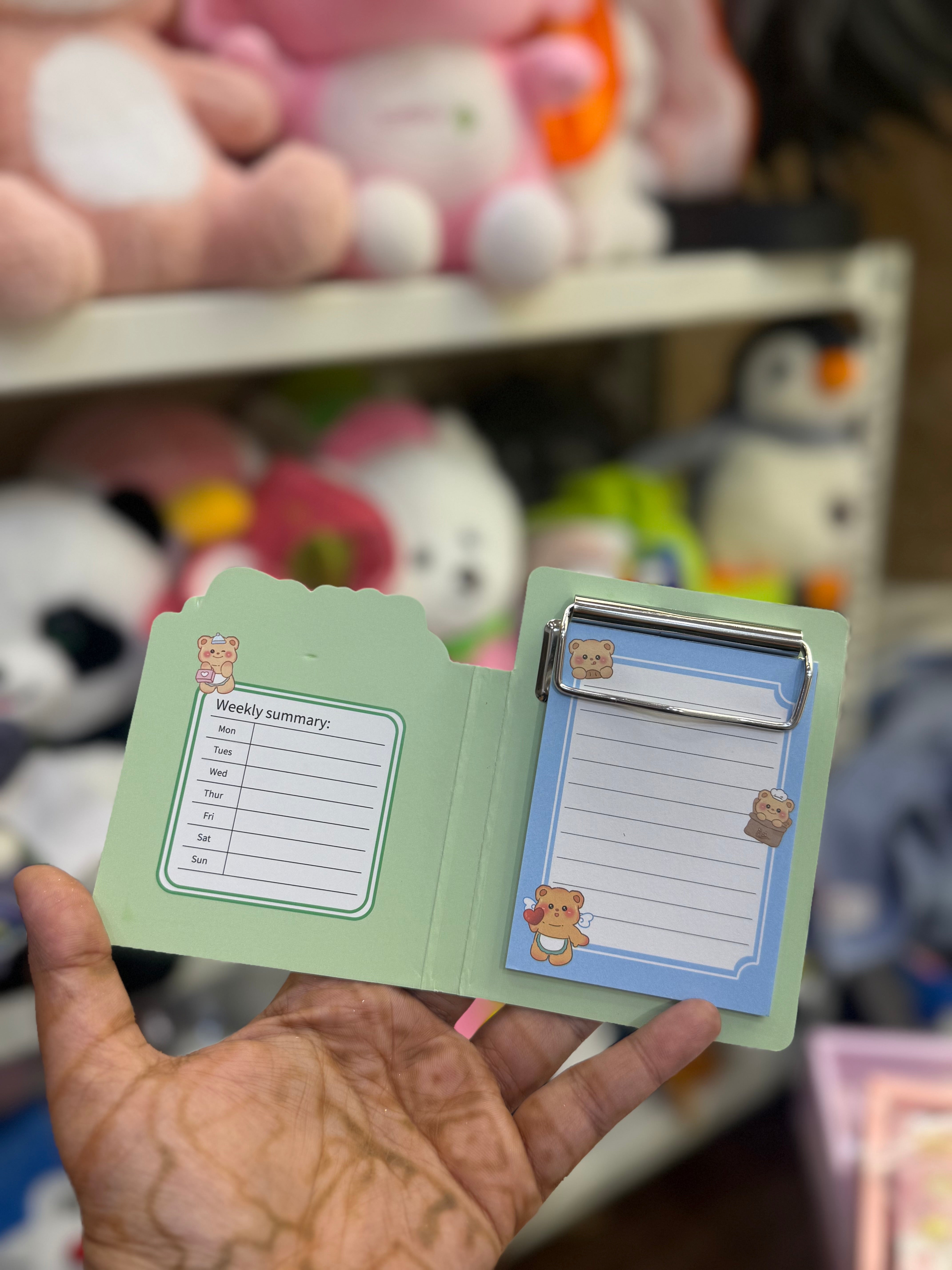 Bak Bear Mini Clip Notebook – Cute Cartoon Series