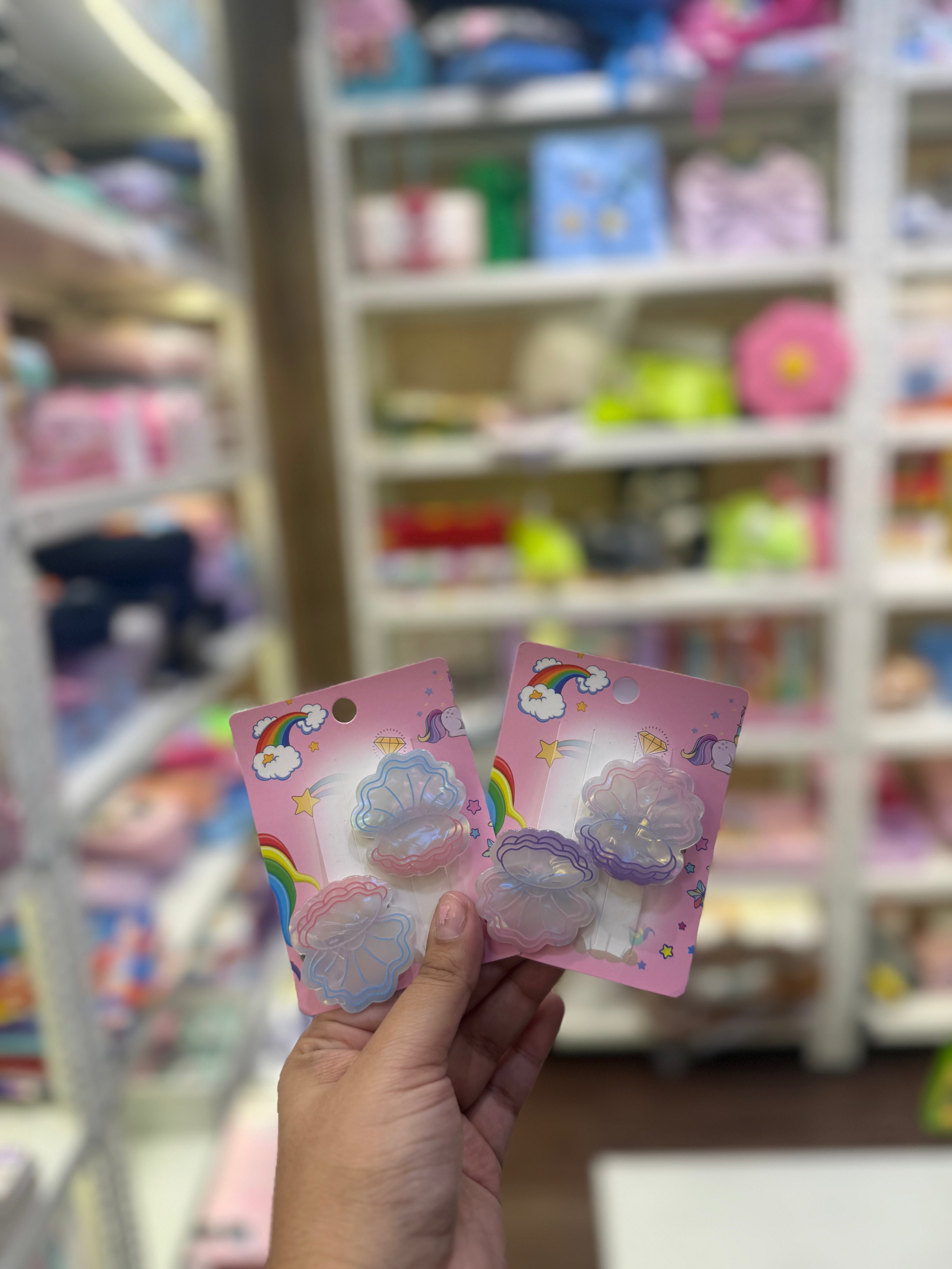 Kawaii Pastel Shell Hair Clips