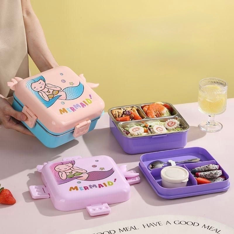Mermaid Theme Kids Lunch Box – Cute, Durable & Leakproof Bento Box