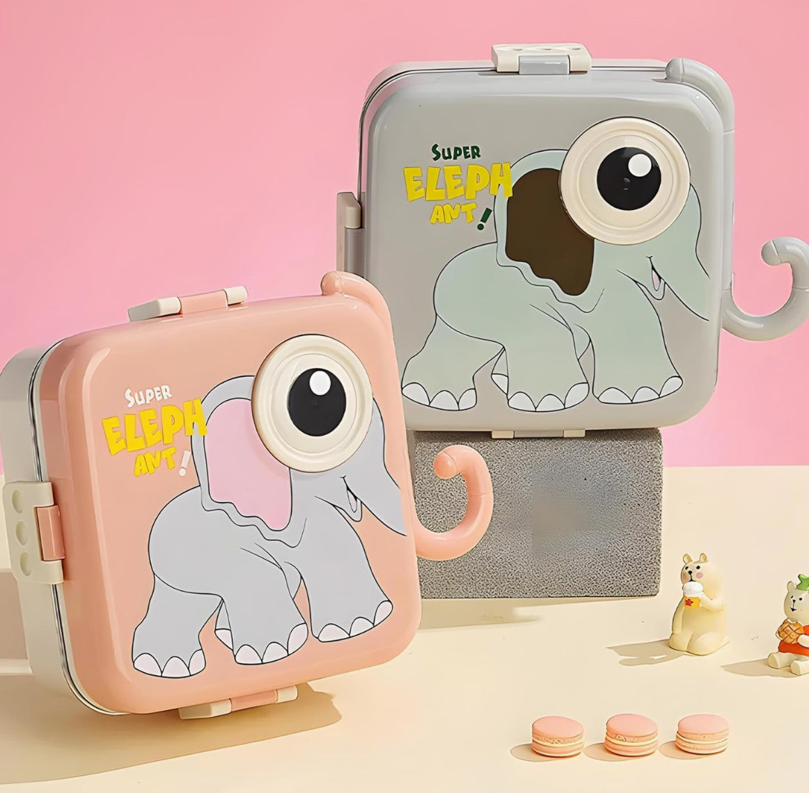 Super Elephant Theme Kids Lunch Box – Cute, Durable & Leakproof