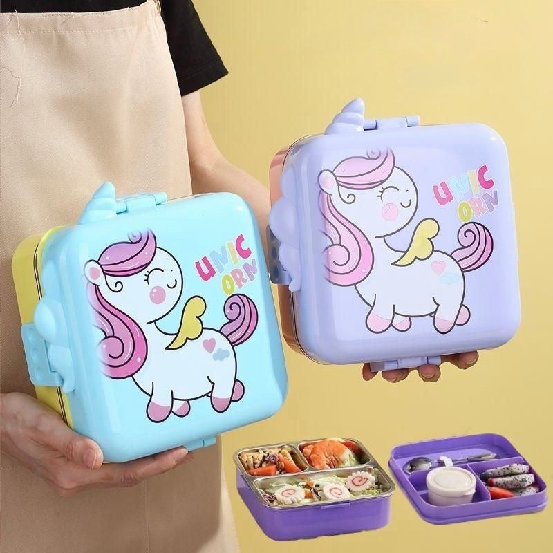 Unicorn Theme Kids Lunch Box – Cute, Leakproof & Durable Bento Box
