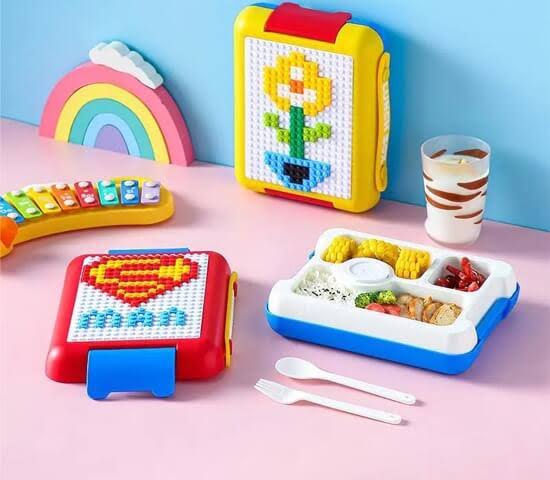DIY Block Theme Kids Lunch Box – Creative, Fun & Leakproof Bento Box