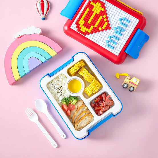 DIY Block Theme Kids Lunch Box – Creative, Fun & Leakproof Bento Box