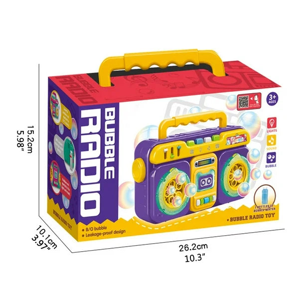 🎶 Radio Bubble Machine – Music, Lights & Endless Fun!