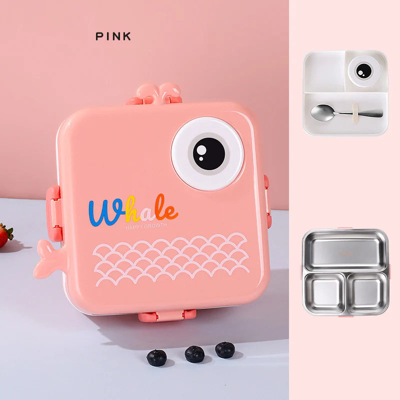 Cartoon Stainless Steel Lunch Box - Whale
