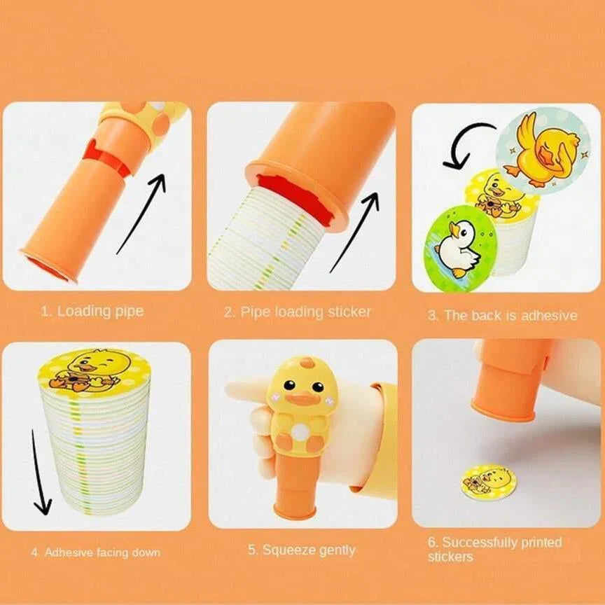 Magic Cute Pet Pattern Seal – Character Stamp Set with Multiple Ink Colors