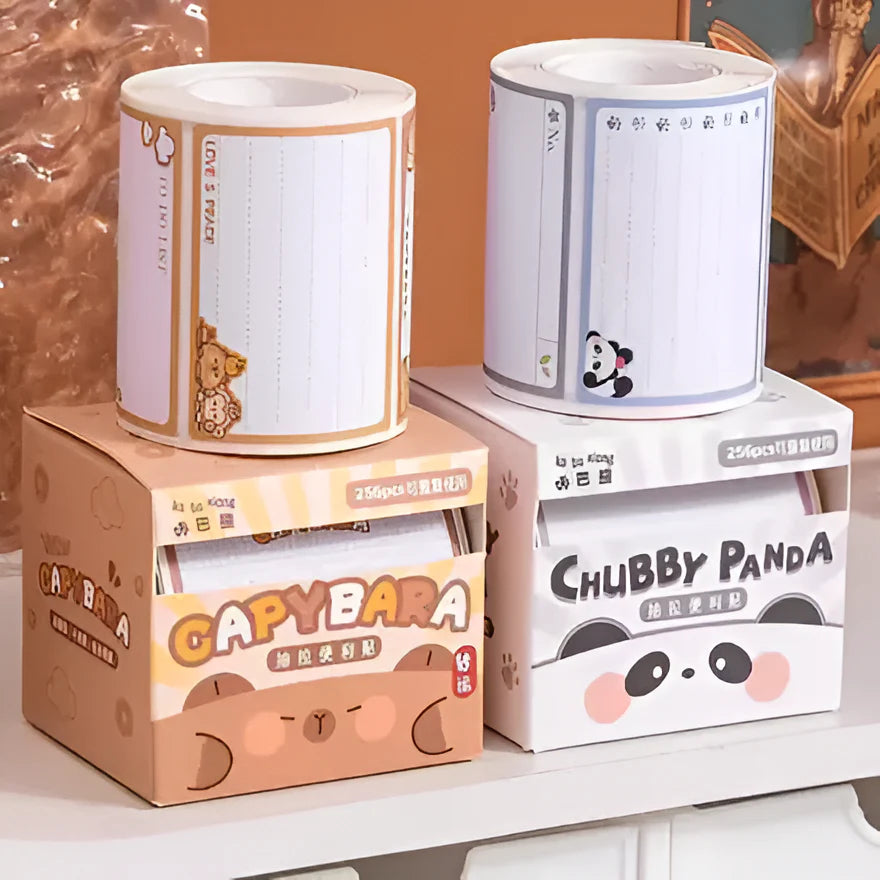 Creative Pull-Out Sticky Notes Capybara & Panda