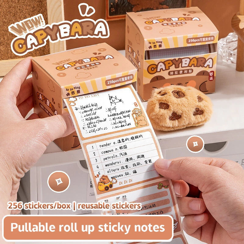 Creative Pull-Out Sticky Notes Capybara & Panda