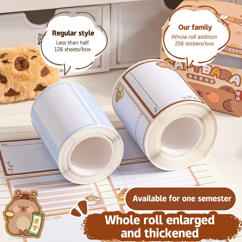 Creative Pull-Out Sticky Notes Capybara & Panda