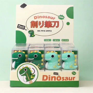 Dinosaur cartoon sharpner in pastel shades