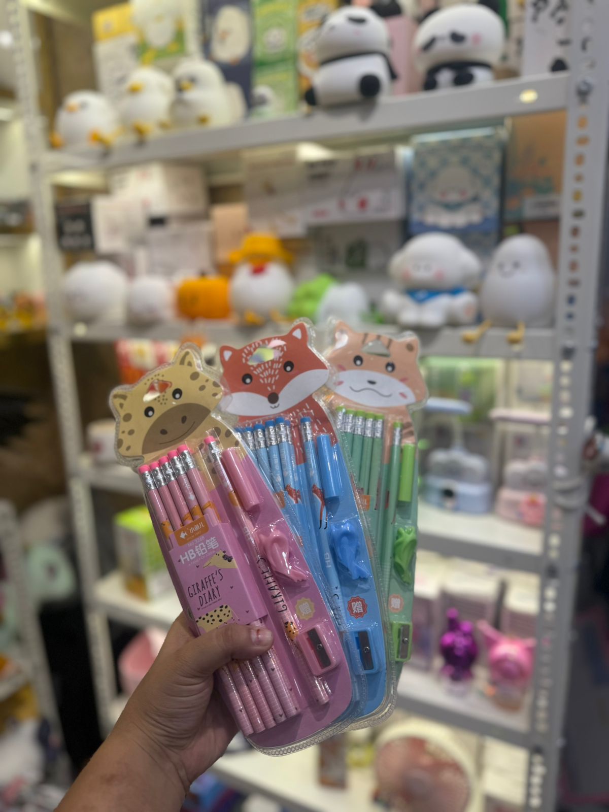 Animal Character Pencil Set