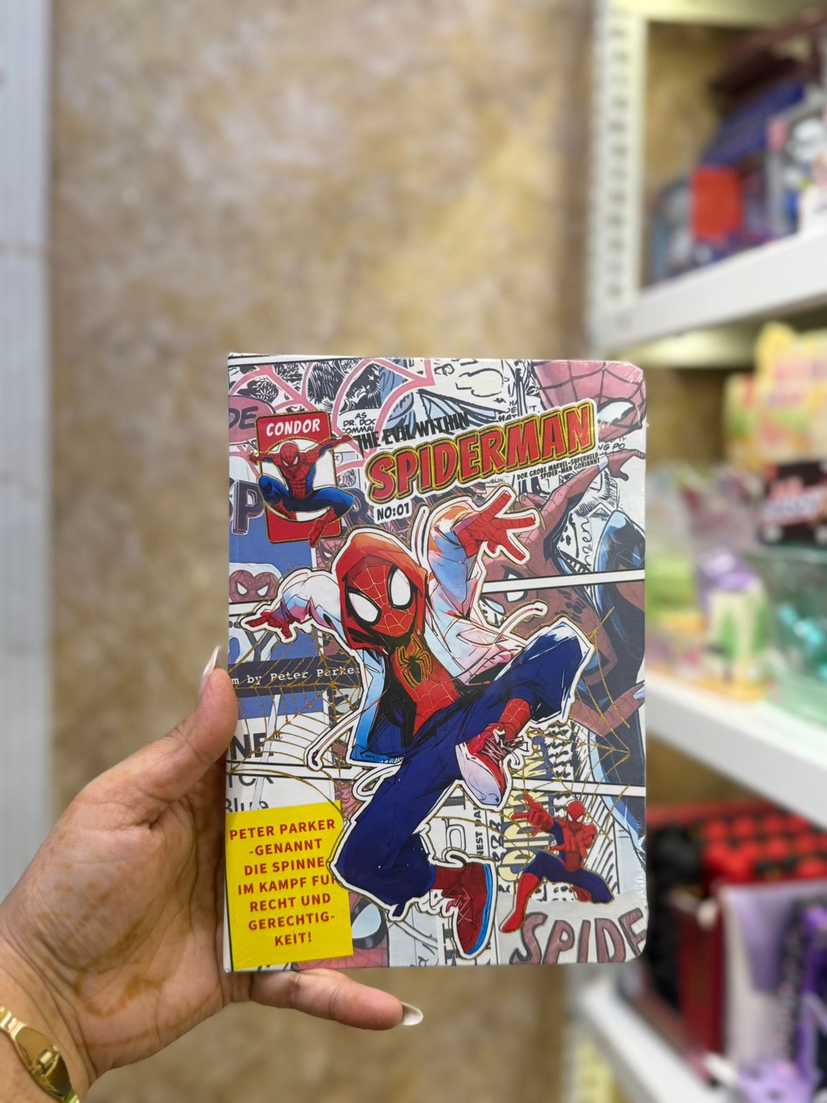 Spider-Man comic artwork hardcover notebook