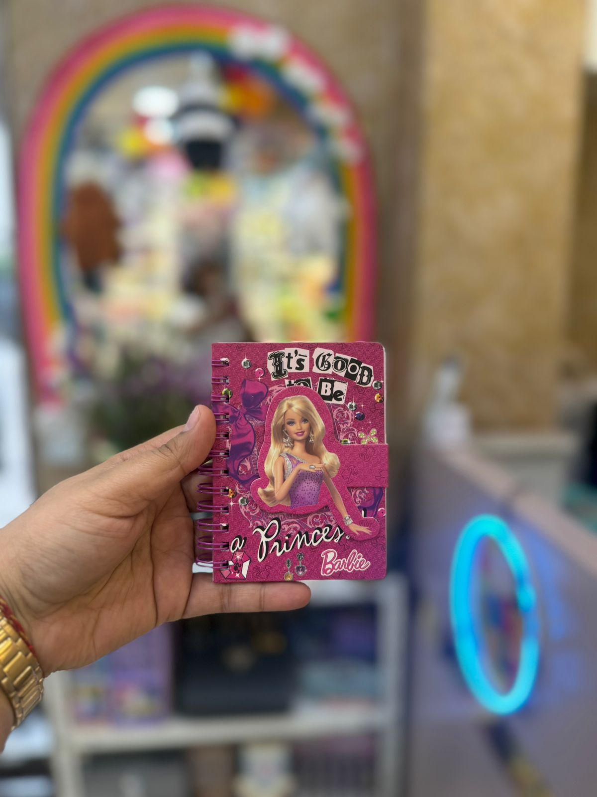 Barbie mini spiral notebook with princess design
