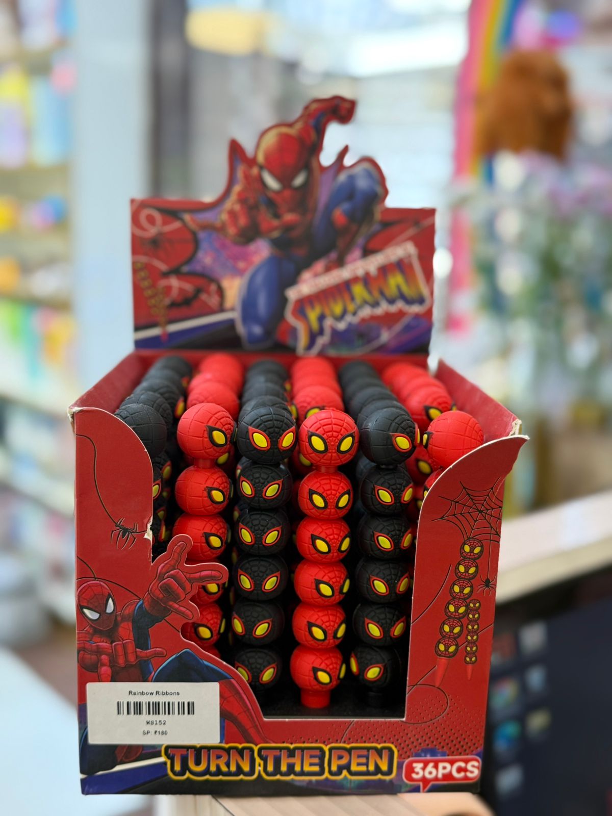 Spiderman Turn the Pen - Cartoon Rotating Pen for Kids